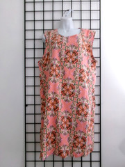 « NEW » CASA CABANA 🌸 SIZE XL == CORAL FLORAL PRINT / LINEN BLEND SHIFT DRESS