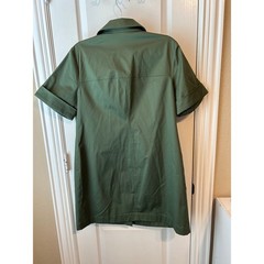 Green Button Down J Crew Size 12 Gamine Shirt Dress