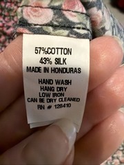 Ann Mashburn Floral/roses Maxi Shirt Dress Large Pockets Button Silk Blend