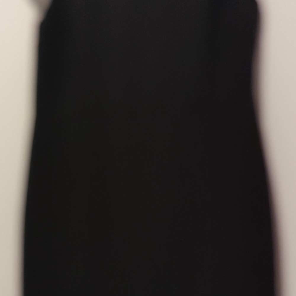 Talbots Black Solid Sheath Dress Womens 12 Regular Short Sleeve Knee Length