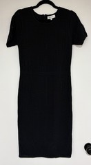 John + Jenn Black Perforated Laser Cut Bodycon Women’s Dress Sz Large