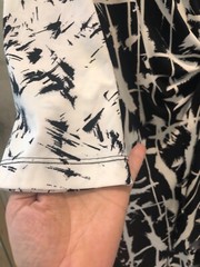 BCBG MAX AZRIA Black White Combo Adele Printed Wrap Dress M Medium $198