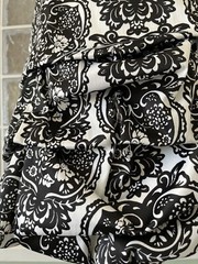 EMERALD SUNDAE Black White Ruched Bubble Party Dress Padded Bra Stretch Jr 7