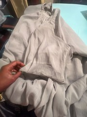 Taillisime La Redoute Création Gray Crinkled Flowy short dress or long short, S