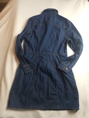 Frye Shirt Dress Medium Blue Denim Classics Capsule Wardrobe Travel Layering
