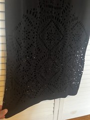 WORTHINGTON Women’s Size Small S DRESS Sleeveless Stretch Black Maxi Laser Cut