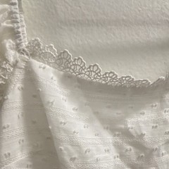 Altar&rsquo;d State White Lace Trim Smocked Square Neck Sundress Dress Size M