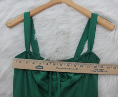 Green Split Midi Sundress Bodice Strappy Dress S Whimsy Romantic Lightweight