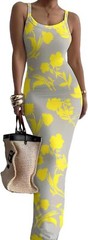 Summer Bodycon Maxi Dress Sleeveless Casual Slim Fit Long Dress for Women 2025