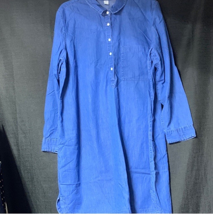 Old Navy Womens Dress XL Blue Denim Loose Shift Classsic Preppy Western Comfy