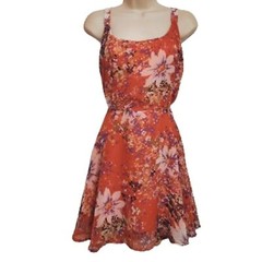Lucca Couture Floral Sleeveless Fit & Flare Flowy Mini Summer Dress Pink