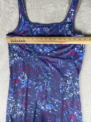 Columbia PFG Freezer III Dress Women&rsquo;s Large Tank Dress Blue Floral Fish Drinks
