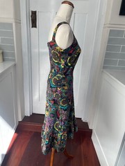 Nooworks California USA Multicoloured Sun Dress Retro Style Fabric