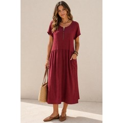 Boho Chic Soft Rustic Comfy Soft Surroundings XL Weekend Shift Dress Pull On