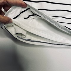 Lulus T-Shirt Dress Womens Medium White Black Striped Short Sleeve Mini Nautical