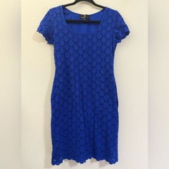 Ronni Nicole Modern Lace Sheath Dress in Cobalt Blue – M