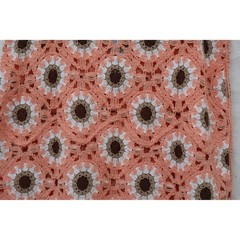 India Boutique Coral Pink Crochet Sunflower Women Square Maxi Dress NWT Boho OS
