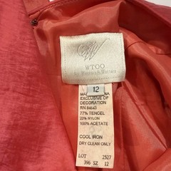WTOO by Watters and Watters Womens Size 12 Pink Coral Cocktail Dress