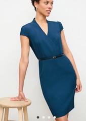 NWT M.M. LAFLEUR Felisa 2.0 Sheath Dress Dark Teal Blue sz. 8 Pockets NO BELT