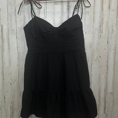 Divided 100 Cotton Sundress XL Black Sweetheart Neckline Babydoll Festival EUC