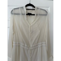 Rag & Bone Ivory Sheer Overlay Mini Dress with Slip – Size Small