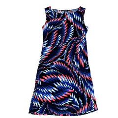 Evan-Picone M Beautiful Side Ruched Multi Colored Dress For Any Occasion
