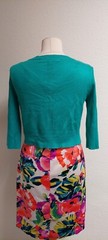 Ascot Shift Multicoloured Sleeveless Dress Size 10 Uk