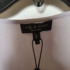 Rag & Bone sz S shadow lilac McCormick midi dress sheer NWT casual chic FLAWS