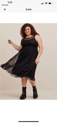 Torrid Plus Size 2Disney Minnie Mouse Maxi Sheer Mesh Layering Dress NWT