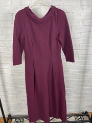 Boden Violet Ottoman Dress Midi Womens Size 8L Pockets Classic Quiet Luxury