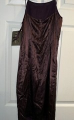VTG CK Calvin Klein Sexy Silk Slip Dress Size 2 EU 38 Rich Mulberry Color NWT