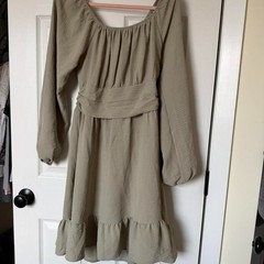 Sage Green A-Line Mini Dress