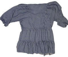 Studio B Bobeau Dress Women&rsquo;s Size Large Blue White Check Ladies