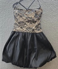 B Darlin Trendy Plus Size Lace Bubble-Hem Dress Juniors 22W Oxford Sleeveles $89