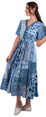 Nwt SACRED THREADS geometric boho funky hippie cotton patch DRESS S/M Free shipp