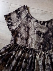 Some Days Lovin Grey Snakeskin Print Flared Dress Casual Smart Holiday UK8/10