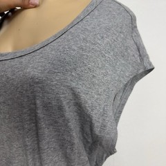 Madison Gray Stretch Pocketed Slit Back Tie Midi Dress Womens Size Large Casual