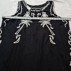 NWT Talbots Embroidered Linen Cotton Shift Dress Women&rsquo;s Plus 22W Black Vacation