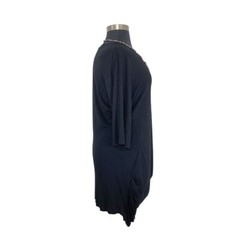 Transparente OS Black Tunic Dress Art To Wear Lagenlook Fits S M L XL 1X 2X