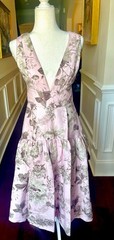 Alice + Olivia Lila Structured Midi Dress In Meadow Pink Floral Sz 6 NWT $895