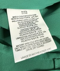 BCBGeneration Green Satin Bow Front Dress Size S Black Straps Cocktail