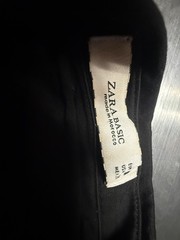 Zara Basic Womens Black Viscose Modal Tie-Waist Utility Dress Size M Casual NWT