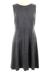 Philosophy Gray Faux Suede/Microsuede Dress, Size 12, A-Line Fit & Flare, Velvet