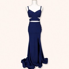 Alyce Paris 60774 Gown 000 Two Piece Cut Out High Slit Prom Homecoming Formal