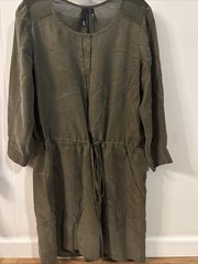 Edun Olive Green Silk Dress/Tunic Size M