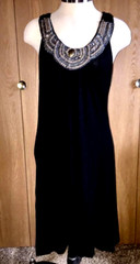 ABSOLUTE ANGEL SEXYBLACK STRETCHY RACER BACK BEADED COLLAR TANK DRESS SIZE LARGE