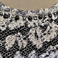 Grayse by Kelly & Marie Gray Beaded Stretch Lace Dress Navy Feminine Coquette
