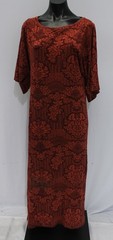 Peruvian Connection Women&rsquo;s Burano Lace Print Maxi Dress LB3 Madder Small