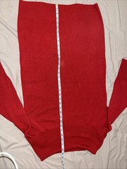 Soho Sweater Dress Womens Large Red Knit Cowl Neck Stretch Pullover Winter