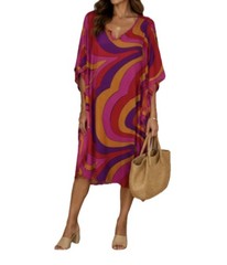 NWT Elegant Emily Abstract Print Maxi Dress